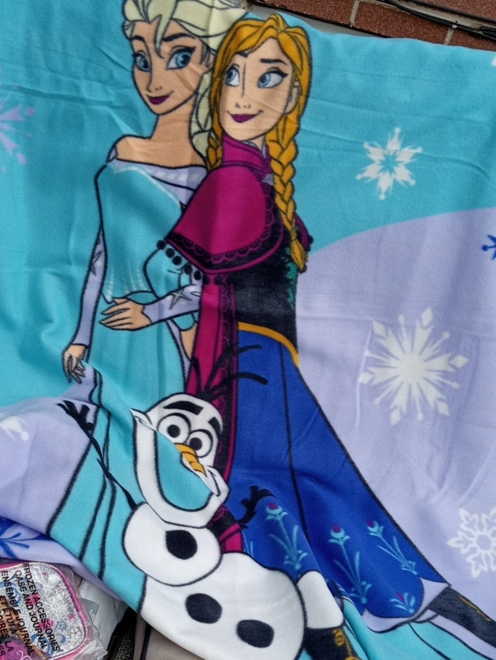 MusicalDisney Frozen Elsa, Anna & Olaf Light Blue, Pink, Royal Blue Kids Blanket